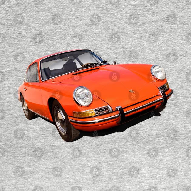 Porsche 911 in orange by candcretro